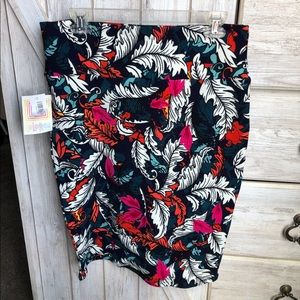 LulaRoe Cassie Skirt Feather Design